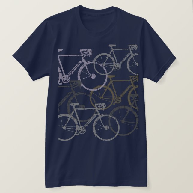 T-shirt Vélos Graphiques . Vélos Bleus (Design devant)