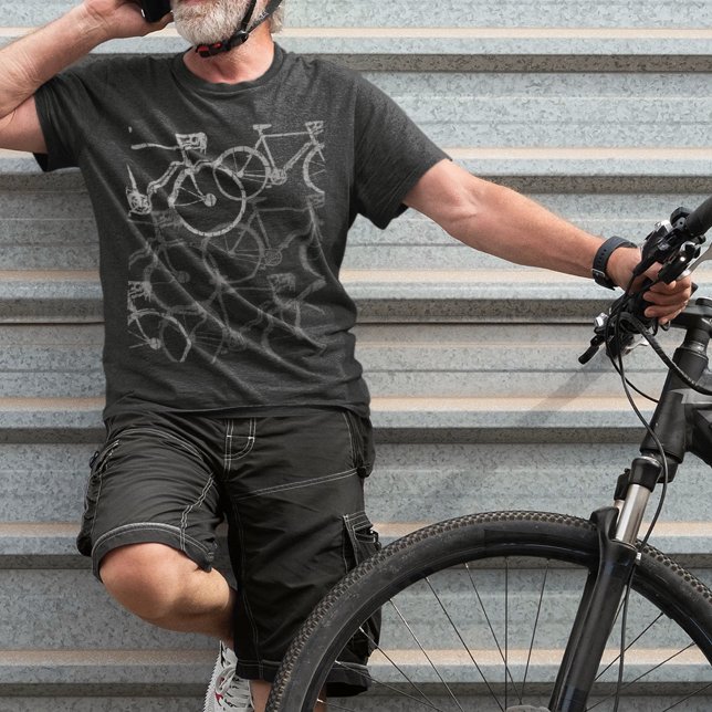 T-shirt Vélos gris / Vélo (urban bike style)