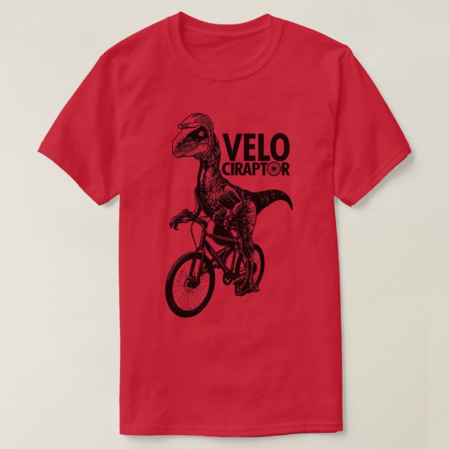T-shirt Vélos Vélociraptor Dinosaur équitation Cadeau pour (Design devant)