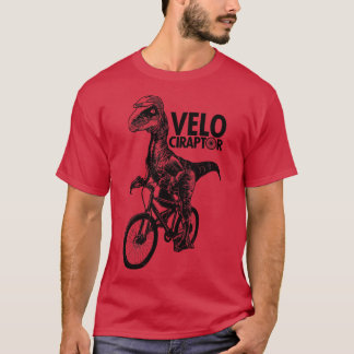 T-shirt Vélos Vélociraptor Dinosaur équitation Cadeau pour