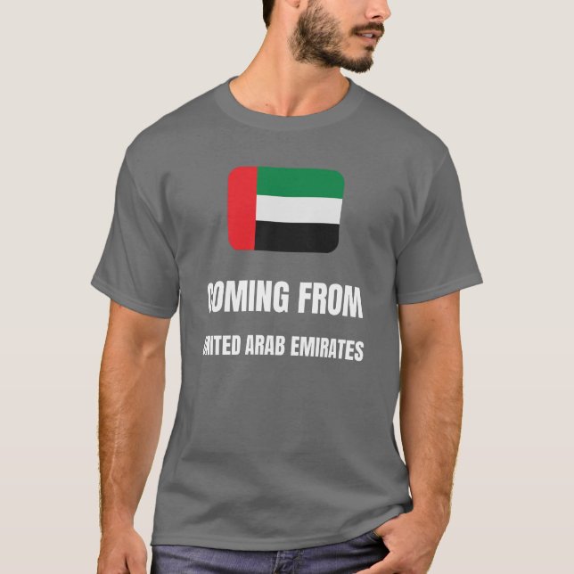T-shirt Venant des Émirats Arabes Unis (Devant)
