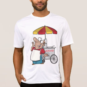 T-shirt Vendeur de chariot à hot-dog Vendeur de street foo