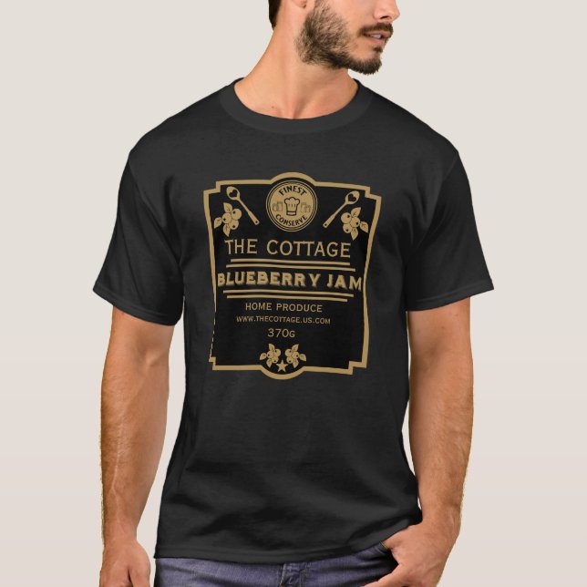 T-shirt Vendeur de confiture Blueberry (Devant)