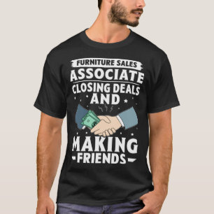 T-shirt Vendeur de Meubles Fermant des Affaires Faisant Ve