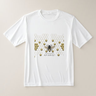 T-shirt Vendeur de miel d'abeilles Apiarist or jaune Hexag