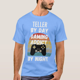 T-shirt Vendeur Par Jour, Addict De Jeu Par Nuit1106