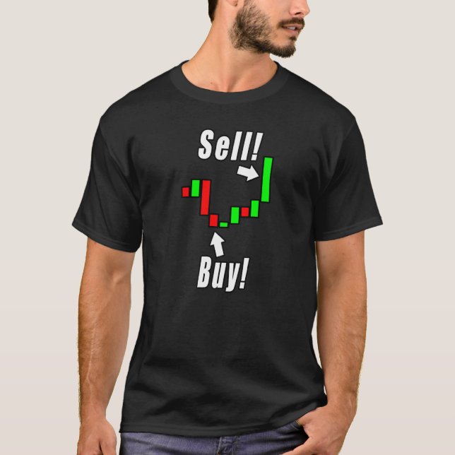 T-shirt Vendre Acheter Trader Daytrader (Devant)