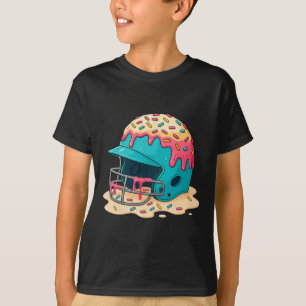 T-shirt Vendre Casque de Receveur Avec Masque Facial Crème
