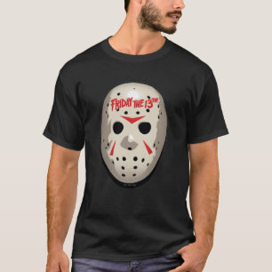 T-shirt Vendredi 13   Graphique de masque de hockey