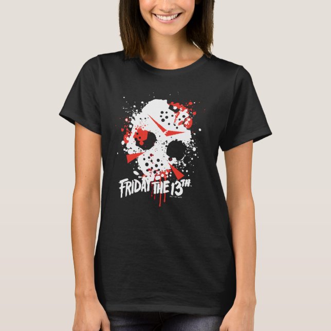 T-shirt Vendredi 13 | Masque de Hockey Splatter de peintur (Devant)
