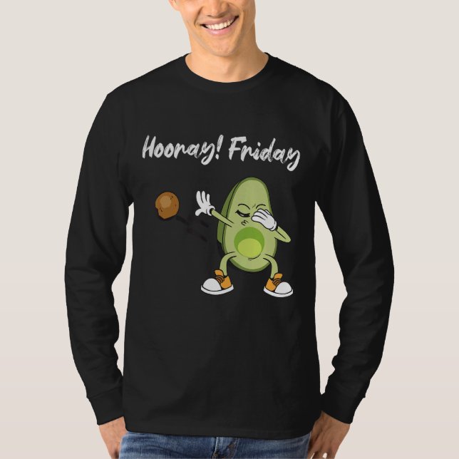 T-shirt Vendredi de vendredi Avocado Dabbing Vegan Food (Devant)