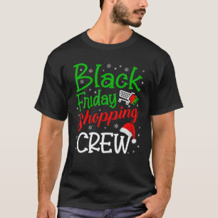 T-shirt Vendredi Équipe Shopping Noël Black Shopping Fami