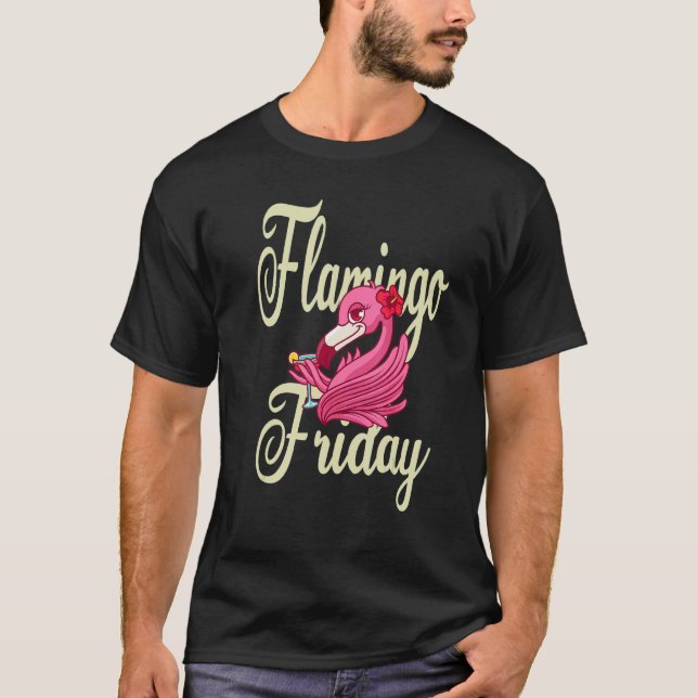 T-shirt Vendredi flamingo (Devant)