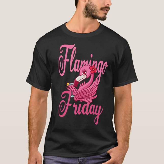 T-shirt Vendredi flamingo (Devant)
