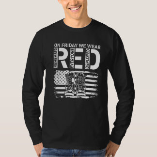 T-shirt Vendredi Nous Portons Le Drapeau Red Us