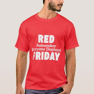 T-shirt vendredi rouge souvenez-vous de tous ceux qui sont