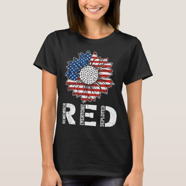 T-shirt Vendredi rouge, Souvenez-vous de tous les Déployés (Devant)