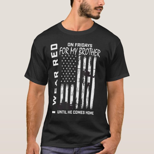 T-shirt Vendredi Rouge Souvenez-vous de tous les Déployés  (Devant)