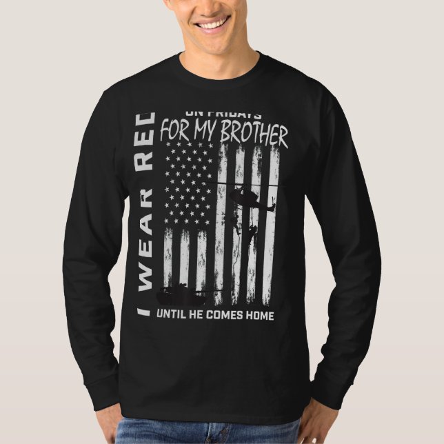 T-shirt Vendredi Rouge Souvenez-vous de tous les Déployés  (Devant)
