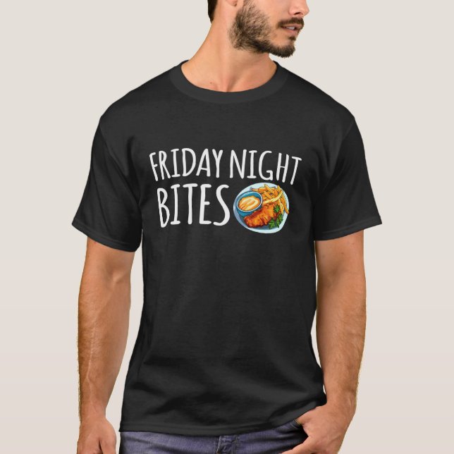 T-shirt Vendredi soir mord du poisson frit (Devant)