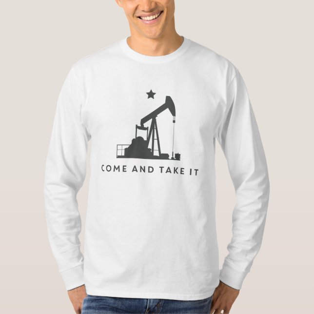 T-shirt Venez il falloir - l'huile (Devant)