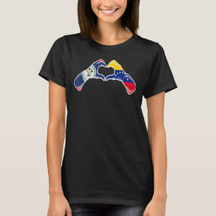 T-shirt Venezuela Belize Drapeau Venezuela Bélizien Coeur
