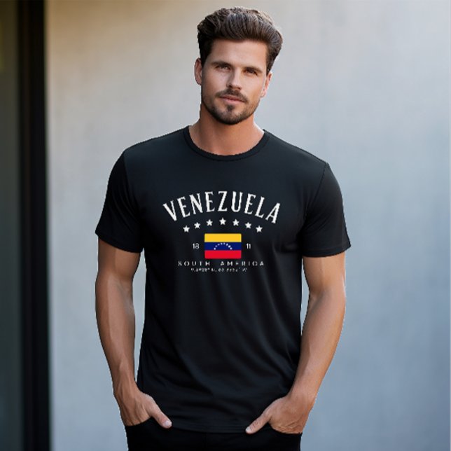 T-shirt Venezuela | Drapeau du Venezuela Longitude Moderne (Modern Venezuela flag t-shirt )