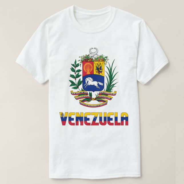 T-shirt Venezuela Drapeau et blason Patriotique (Design devant)