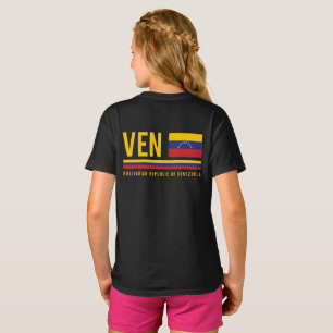 T-shirt Venezuela Drapeau et code ISO Alpha 3 Design