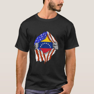T-shirt Venezuela Drapeau vénézuélien Fierté USA Venezuela