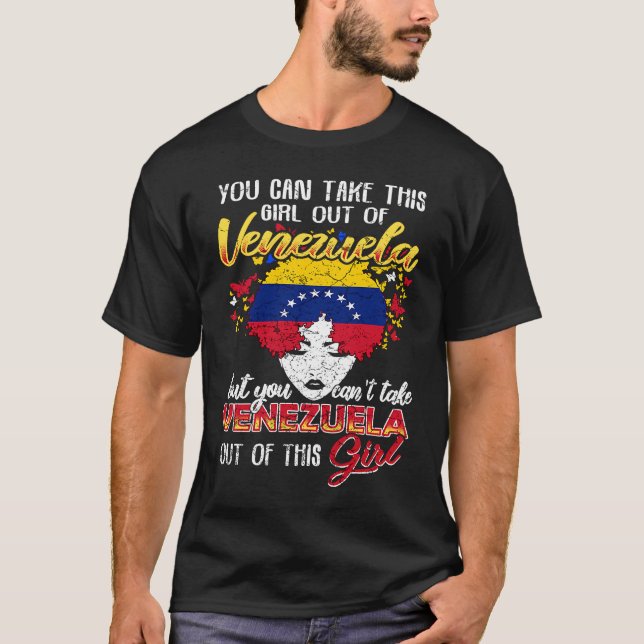 T-shirt Venezuela Fille vénézuélienne (Devant)
