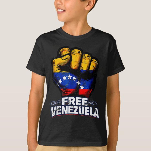 T-shirt Venezuela Flag Venezuela Libre 2026  (Devant)
