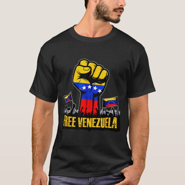 T-shirt Venezuela Flag Venezuela Libre 2026  (Devant)