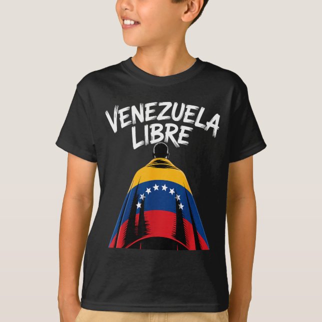 T-shirt Venezuela Libre 2026 Drapeau Vénézuéla  (Devant)