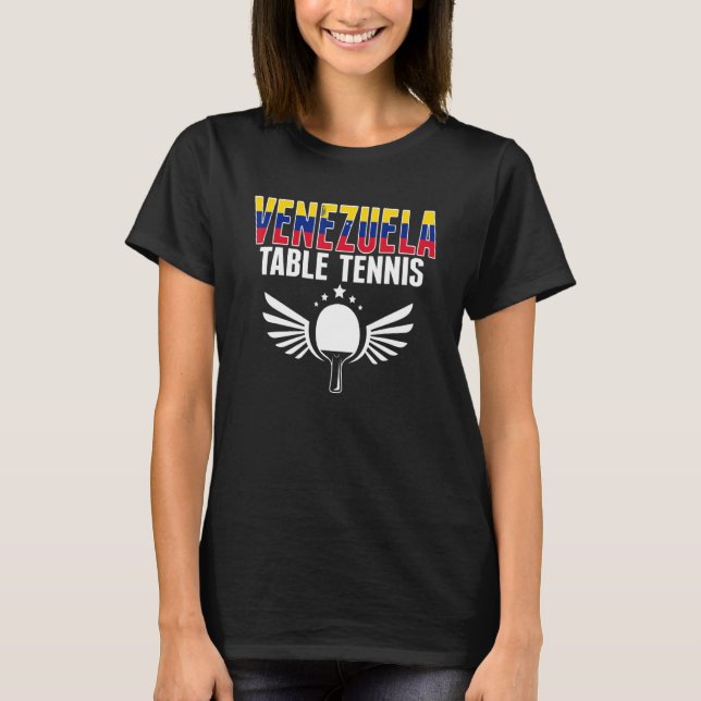 T-shirt Venezuela Table Tennis   Venezuelan Ping Pong Supp (Devant)