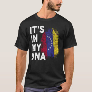 T-shirt Venezuela Vénézuélien Drapeau Mon ADN Patrimoine H
