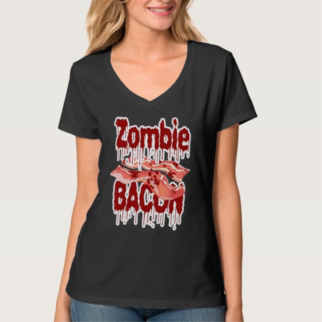 T-shirt Vengeance de Bacon de Zombie Cadavre Non Mort (Devant)