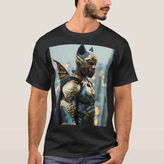 T-shirt Vengeance dorée : Homme chauve-souris africain dan