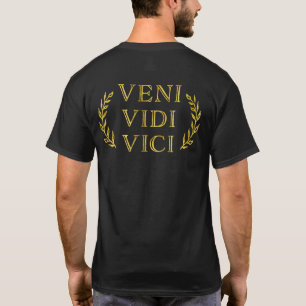 T-shirt Veni Vidi Vici à Faux Antique Gold Funny
