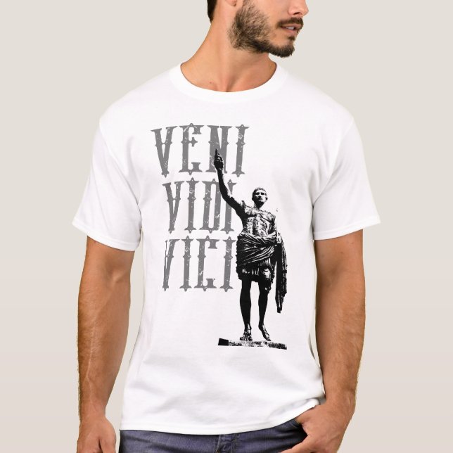 T-shirt Veni Vidi Vici César César Citation Motivationnell (Devant)