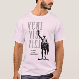 T-shirt Veni Vidi Vici César Pale Rose Mens Modèle