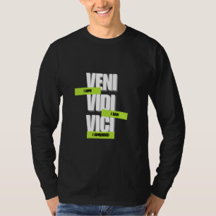 T-shirt Veni Vidi Vici Dark Academia Classic Latin Citatio
