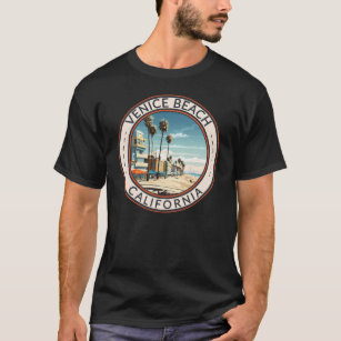 T-shirt Venice Beach California Bowwalk Travel Art Retro