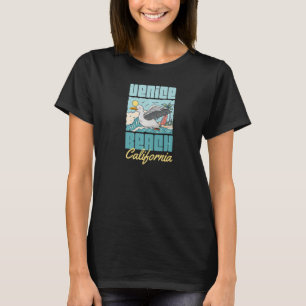 T-shirt Venice Beach Californie Surf de mouette Ocean Suns