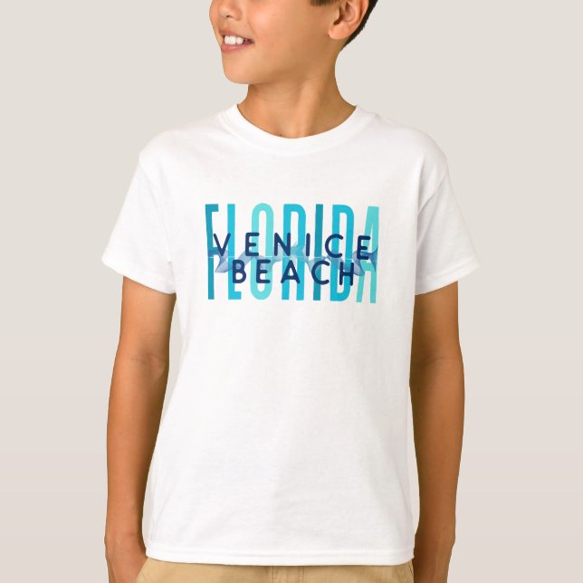 T-shirt Venice Beach Floride (Ocean Waves) (Devant)