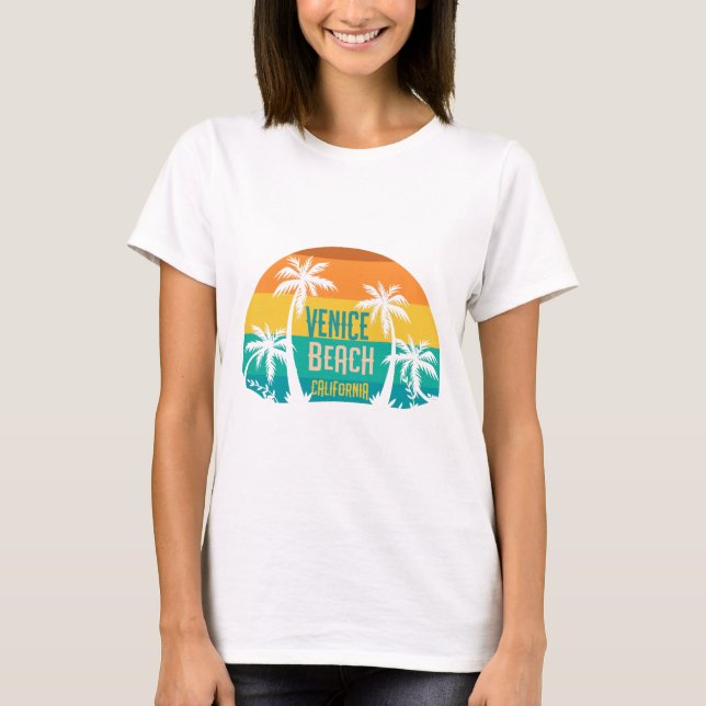 T-shirt Venice Beach Retro (Devant)