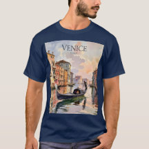 Venice Gondola Ride Watercolor Canal Colorful