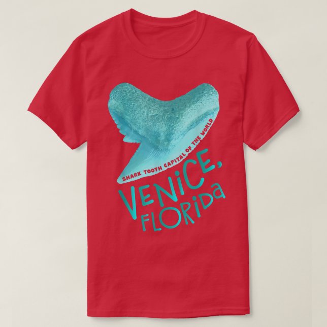 T-shirt Venise, FlorideShark Tooth CapitalPlage de vacance (Design devant)