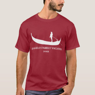 T-shirt Venise Gondola Silhouette Personnalisée Personnali