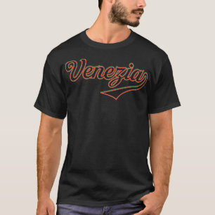 T-shirt Venise Ville Italie Italie Sport Vintage Typograph